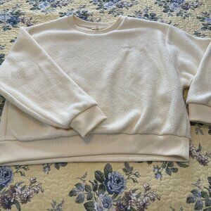 Levi's Fleecy pullover, XL, creamy white/palest yellow, NWOT